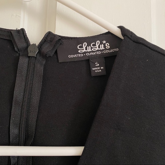 Black Wrap Mini Dress - Picture 5 of 5